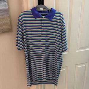 Southern Marsh Purple Striped Polo Shirt